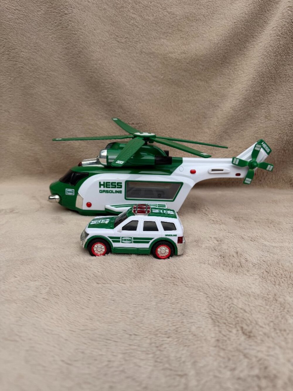 2012 Hess Toy Truck Helicopter and Rescue SUV Mini Vehicle Set